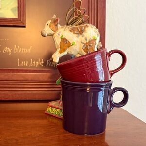 Fiestaware Maroon and Deep Purple Mugs